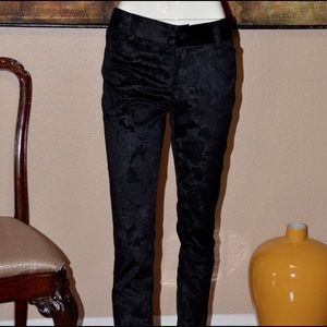 Alice + Olivia Velvet Brocade Skinny Pant